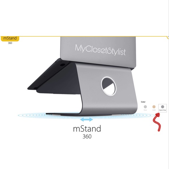Office Nib Apple Macbook Pro Swivel Laptop Stand Desktop Rain Design Space Gray New Poshmark